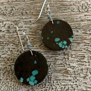 Natural Turquoise gemstone earrings